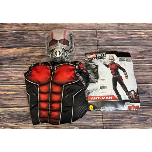 Marvel Studios Ant-Man Muskel Brust Kinderkostüm Medium Größe 8-10 Maske Halloween - Bild 3 von 14