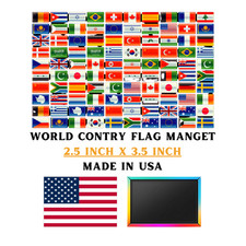 WORLD COUNTRIES FLAG FRIDGE, REFRIGERATOR SOUVENIR GIFT MAGNETS 2.5" x 3.5"