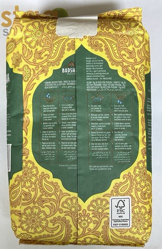 Basmati Rice Badshah - 2kg - King Of Rice - Brand New - Long Expiry - Picture 3 of 5