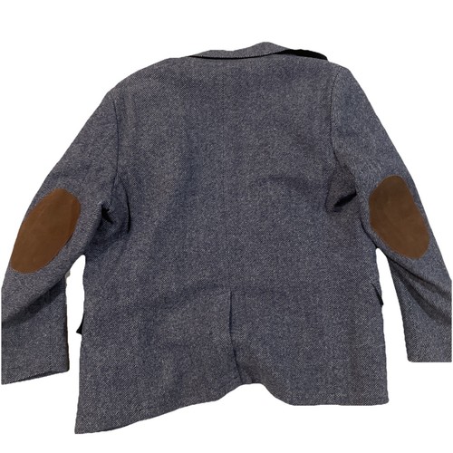 Men's PENDLETON 100% Wool Blazer Suit Jacket Size 42R Blue Gray Stripe Elbow Pad - Picture 9 of 10