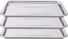 New Star Tattoo 3 Pack Stainless Steel Tattoo Trays 13 1/2" X 10" Dental Body Pi