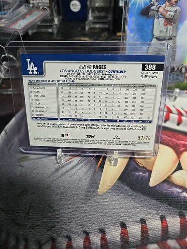 2025 Topps Series 2 Andy Pages Future Stars Independence Day 57/76 Dodgers - Picture 2 of 3