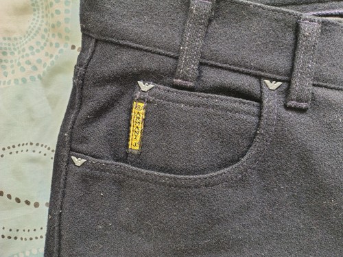 GIORGIO ARMANI Black SIMIN T s.p.a. Made In Italy Jeans Mens 32 - Picture 5 of 16