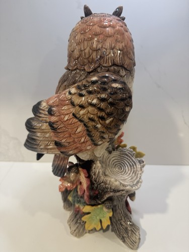 Fitz & Floyd Forest Owl Perched Exotic Bird Collection Woodland Large, Rare 15in - Picture 4 of 8