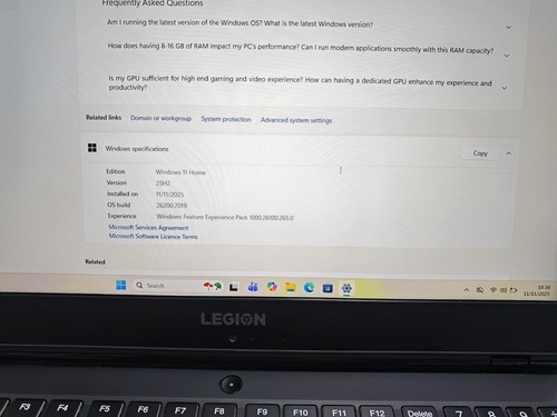 Lenovo Legion Y530-151CH  i5-8300H GTX 1050 512GB SSD +1TB HDD 16GB RAM  Laptop - Picture 20 of 23