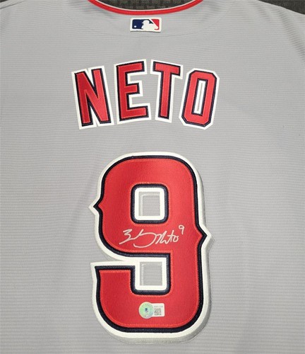 Zach Neto signed Angels Gray Away Jersey autograph ~ BAS Beckett Witness - Picture 2 of 5