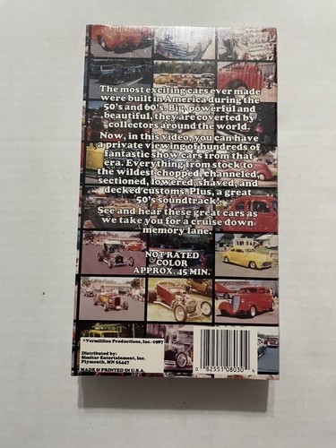 Fabulous Cars Of The 50’s And 60’s VHS Sealed - Picture 2 of 6