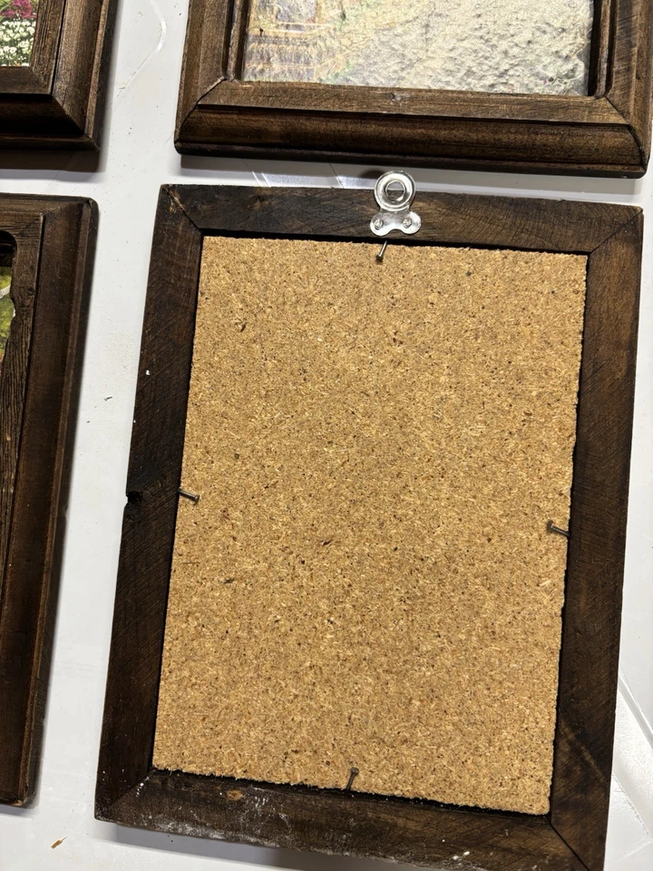 Rustic Wood Picture Frames Lot Of 4 No Glass or Hooks See Description For Sizes - Image 2 of 4