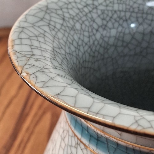 Royal Copenhsgen Demark Gray Crackle Vase - Picture 21 of 24