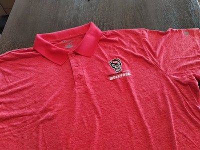 Champion North Carolina State Wolf Pack Red Embroidered Golf Polo (Size XXL)