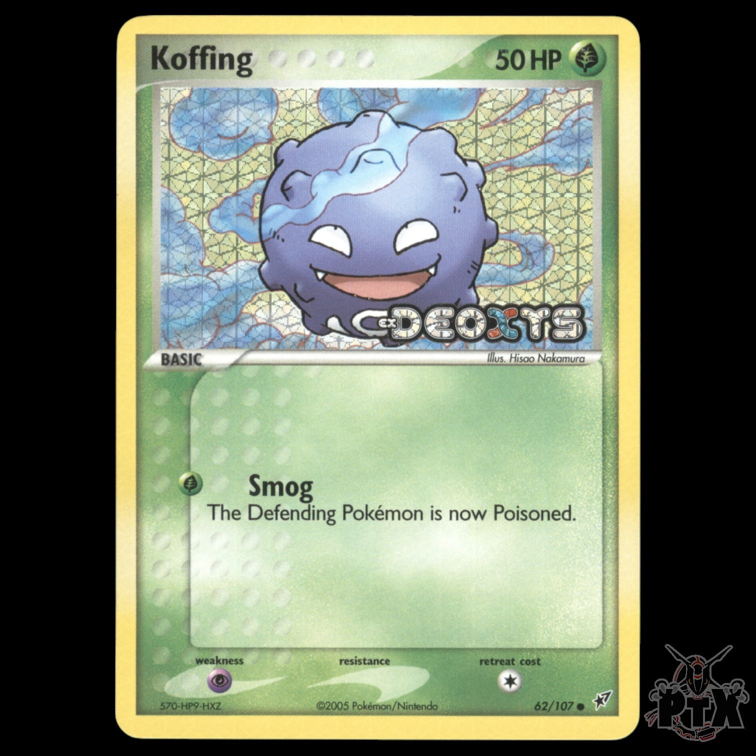 Koffing Reverse Holo #62/107 EX Deoxys NM/Near Mint Pokemon 2005