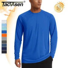 Men's Long Sleeve Sun Shirts UPF 50+ Outdoor Fishing Casual Performance T-Shirts