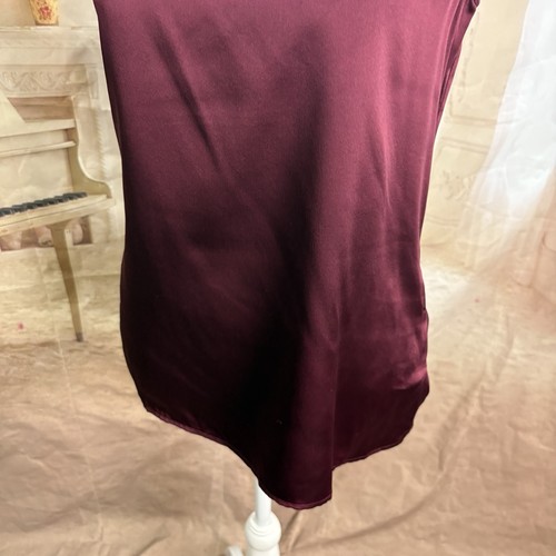 NEW RAVELLA Fiora 100% Silk Tank in Burgundy Red Sz XXS - Picture 7 of 11