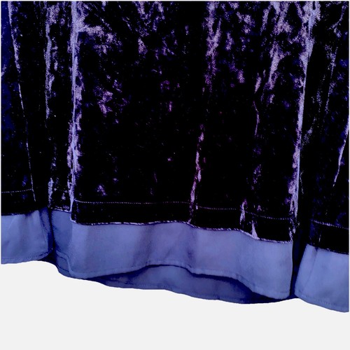 Cupio Women’s Velvet Top Black Stretchy Whimsigoth cocktail Party Large - Picture 3 of 8