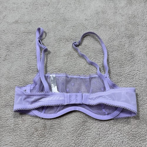Pink Victoria Secret Bra Womens Extra Small Wink Unlined Scoop Lavender Purple - Imagen 4 de 11