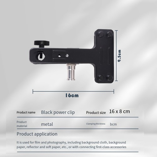 Clip de metal pinza de fondo con funda protectora, fondo de estudio fotográfico ha6279 - Imagen 3 de 10