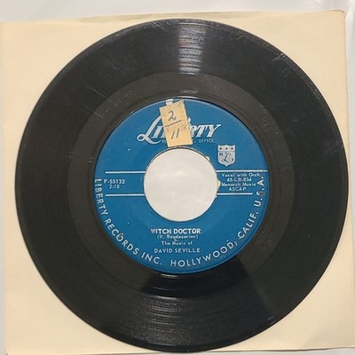David Seville ~ Witch Doctor/ Don't Whistle At My Baby ~ Liberty 45 RPM Record
