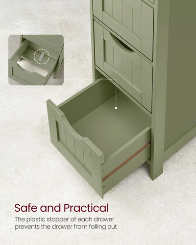 Bathroom Floor Storage Cabinet, Laurel Green LHC040C02 - Picture 4 of 7