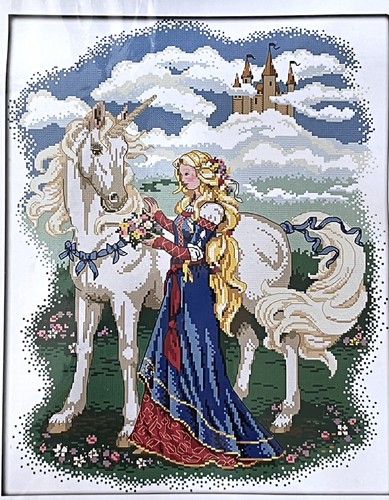 Dimensions / Sensations M’LADY & THE UNICORN / MAGICAL KINGDOM Cross Stitch Kit - Picture 2 of 5