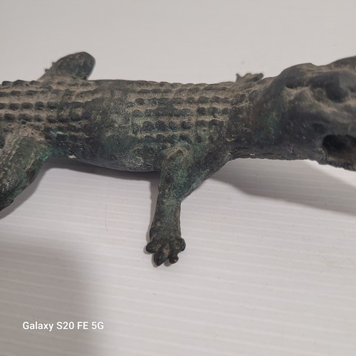 Crocodile Bronze Ancien Antique Figurine - Bild 15 von 22