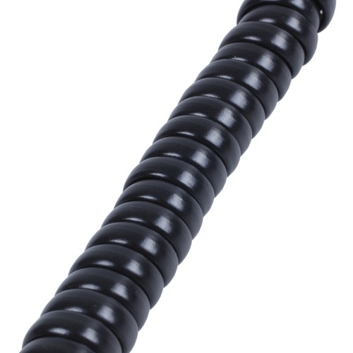 (R) RJ9 4P4C Stecker Coiled Dehnbares Telefonhoerer Kabel - Schwarz Q1H3 - Afbeelding 4 van 8