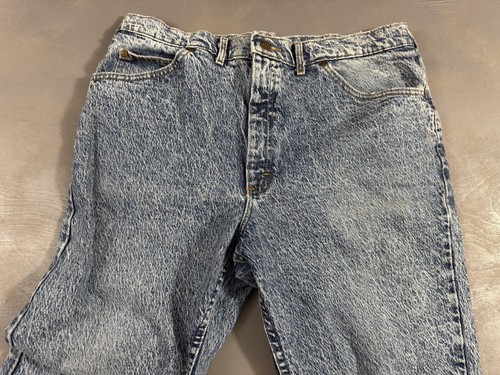 Vintage Lee Jeans Mens 38x32 Blue Denim Acid Wash 100% Cotton Made in USA 90s - Picture 5 of 19