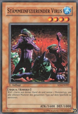 YuGiOh Stämmeinfizierender Virus SD4-DE007 Common Poor 1st