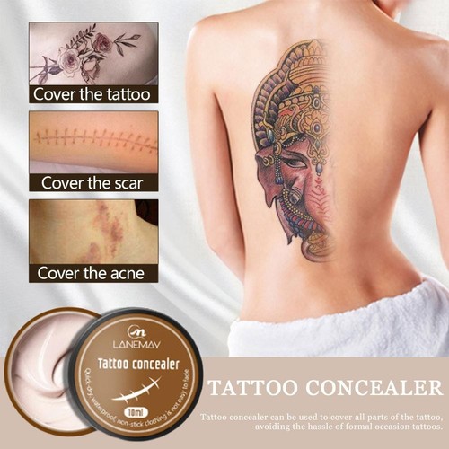 Tattoo Cover Up Makeup Skin Scar Birthmark Waterproof Concealer Primer E2Z7 - Picture 2 of 12
