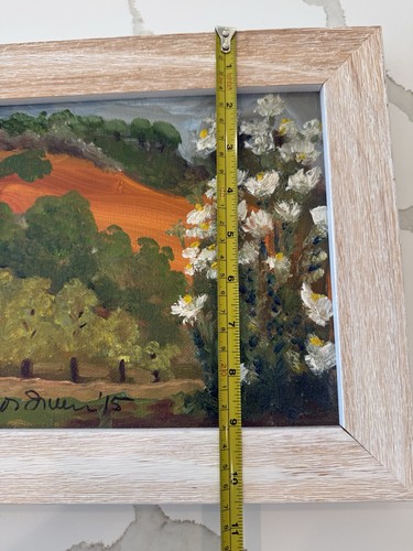 Original Ölgemälde Landschaft Blumen signiert gerahmt Realismus - Bild 7 von 8