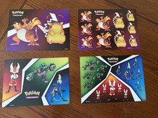 Official Pokemon TCG Stickers 4 Sheets Total Charizard Silvally Cinderace...