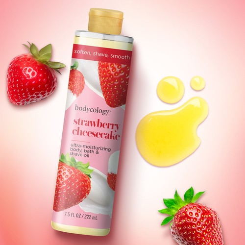 Ultra-Moisturizing Body, Bath & Shave Oil, Strawberry Cheesecake, 7.5 Fl Oz - Picture 7 of 12