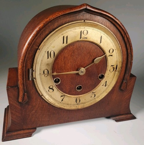 Haller Tempora Bell Movement Vintage Mantel Clock For Restoration Repair Parts - Picture 21 of 24
