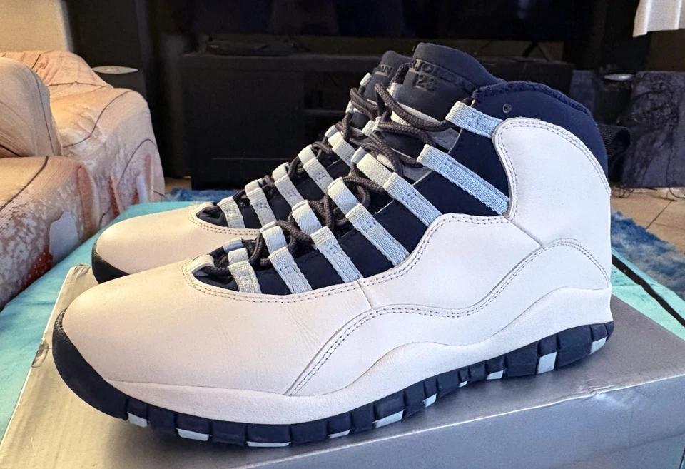 NIKE AIR JORDAN X 10 OBSIDIANA - AZUL GELO 2005 310805 141 TAMANHO 10.5 - Imagem 4 de 4