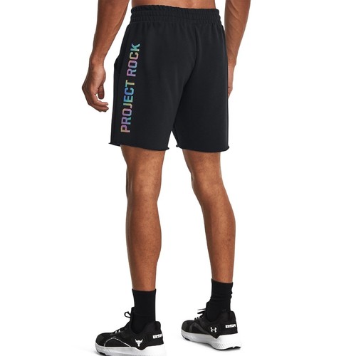 Herren M 🔥 Under Armour Project Rock Shorts schwarz schwer Frottee Gym Train - Bild 4 von 8