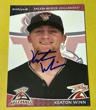 Keaton Winn SIGNED 2018 Salem-Keizer Volcanoes Card RC Auto San Francisco Giants