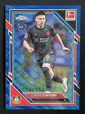 Claudio Echeverri 2025-26 Topps Chrome Bundesliga Blue Wave Base RC /150 #68