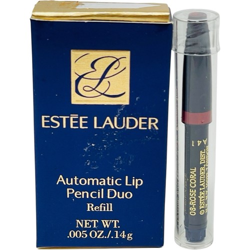 Estee Lauder AUTOMATIC Lip Pencil Duo Liner REFILL 08 ROSE Coral .005 oz