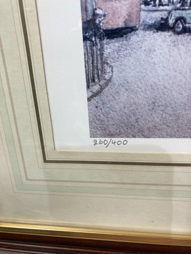 Wigan Marktplatz 50er Jahre Szene Foto gerahmt signiert H Walder 260/400 groß - Bild 4 von 7