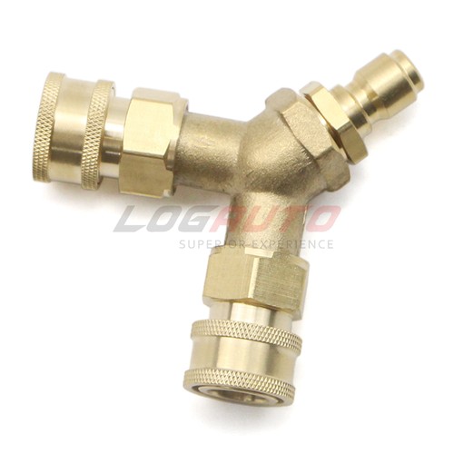 Pistola acopladora divisor de camiseta lavadora a presión de conexión rápida de 3/8" para alimentar lavadora 1/4" - Imagen 4 de 14