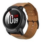 Per Ticwatch Pro / E2 / S2 Cera d'olio cinturino in vera pelle (giallo marrone)