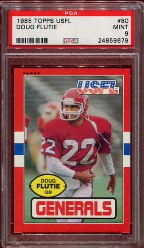 1985 Topps USFL Doug Flutie #80 RC PSA 9 - Picture 1 of 2