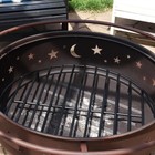 24 in Steel Round Outdoor Fire Pit Grate with Heat Resistance by Sunnydaze