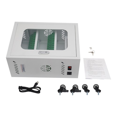 30 Device Mobile Charging and Storage Cart for Mobile Phones w/ 4 Wheels - Picture 12 of 12