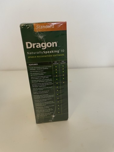 Nuance Dragon Naturally Speaking 10 Speech Recognition Software & Microphone New - 第 4/7 張圖片