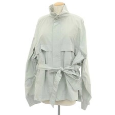 Issey Miyake 2025 Spring/Summer Polyester Stand Collar Zip-Up Blouson Light Blue