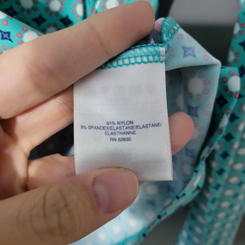 Top Lands End para mujer talla M elástico ropa activa camisa de sol manga larga azul - Imagen 6 de 11