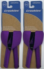 Croakies Original Solid Eyewear Retainer, M/L 11-17mm - Purple 2-Pack 