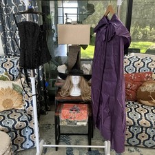 Sarah Disney Purple Cape Hocus Pocus Corset Real Wig Halloween Hat Costume Rare