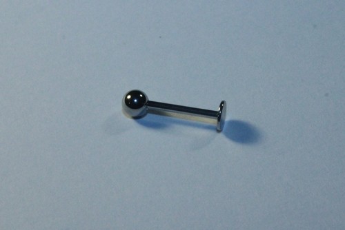 16g 1.2mm Flatback Labret Stud Bar Surgical Steel Body Piercing Jewelry External - Picture 5 of 6