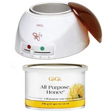 GiGi Wax Warmer 0225 + GiGi 14oz All Purpose Honee Wax Can 0330 Hair Removal Kit